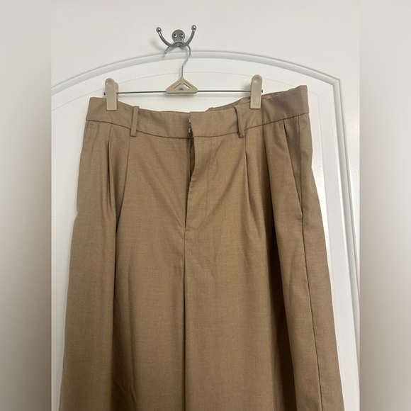 Madewell The Harlow Super Wide Leg Khaki Trouser Pant Sailor size 8 high rise - Picture 4 of 13